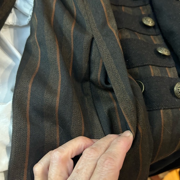 NWT‎ SPIRIT Halloween Steampunk Trench coat Wool Cotton Blend Cosplay Costume L - Picture 9 of 13